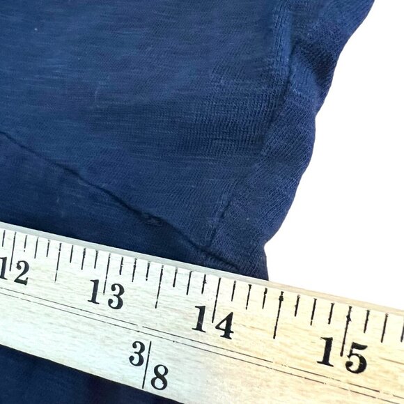 LL Bean Navy Blue Embroidered Short Sleeve Shift Dress Size XS - Picture 7 of 9